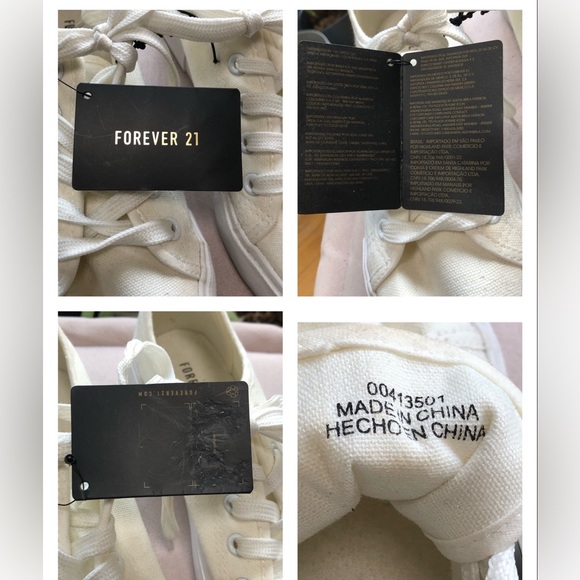 Forever 21 White Canvas Platform Sneakers - Picture 10 of 15